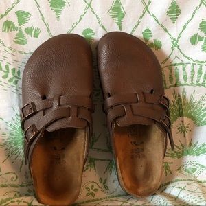 Birkenstock Brown Double-Strap Clogs